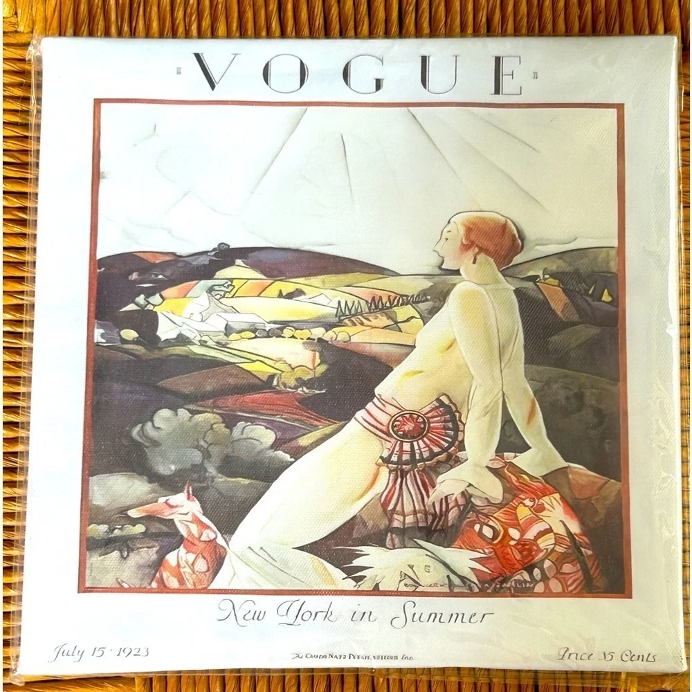 Vogue “New York in Summer” Canvas Art Reproduction 9 x 9 x 1 July 15, 1923